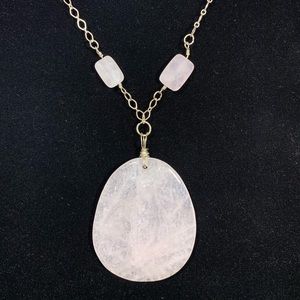 Rose Quartz pendant necklace